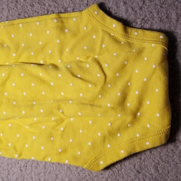 Carter's Baby Girl's Yellow Polkadot Onesie - Picture 6 of 7